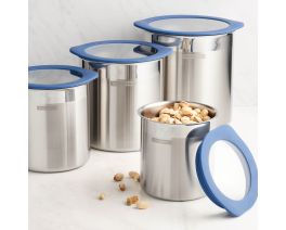4 Pc Stainless Steel Canister Set