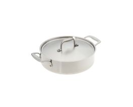 American Kitchen 12-inch Covered Stainless Steel Casserole Pan