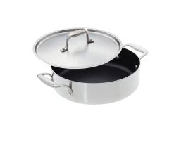 American Kitchen 10-inch Covered Stainless Steel Casserole Pan