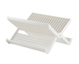 Gourmac Folding Dish Rack, white