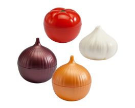 4 Piece Classic Food Saver Set (Red Onion Saver®, Yellow Onion Saver®, Tomato Saver®, Garlic Saver)