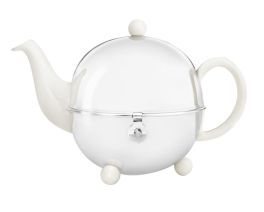 Bredemeijer 3.8 Cup Teapot Ceramic/SS Spring White COSY