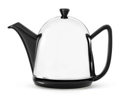 Bredemeijer 4 Cup Teapot Ceramic/SS Black COSY MANTO