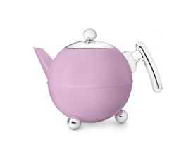Bredemeijer 41 fl oz Teapot SS BubbleGum Pink BELLA RONDE