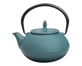 Cast iron teapot  Arare 40 fl. oz. teal