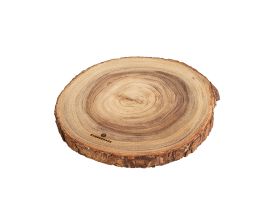 Wood Serving Board, Acacia wood, round, 12.5"