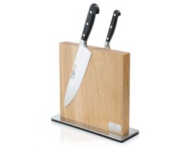 Magnetic Knife Block, Oak Wood, 11" x 3.5"