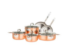 Viking Copper Clad 3-Ply Hammered, 10 Piece Set