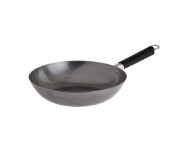 Joyce Chen Professional Series 12-Inch Carbon Steel Stir Fry Pan with Phenolic Handle  Silver