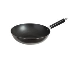 Joyce Chen Professional Series 12-Inch Carbon Steel Excalibur Nonstick Stir Fry Pan with Phenolic Handle Black