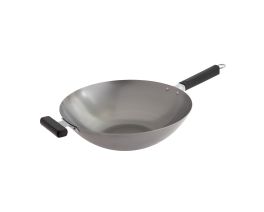 Joyce Chen Professional Series 14-Inch Carbon Steel Wok with Phenolic Handles  Silver