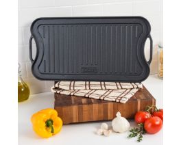 Viking Cast Iron 20 inch Reversable Grill/Griddle Pan (pre Seasoned)