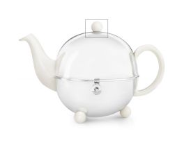 Bredemeijer 5.5 Cup Teapot Ceramic/SS Spring White COSY