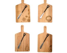 JK Adams Monogram Cheese Boards with Knife 4 Holiday 1 Designs